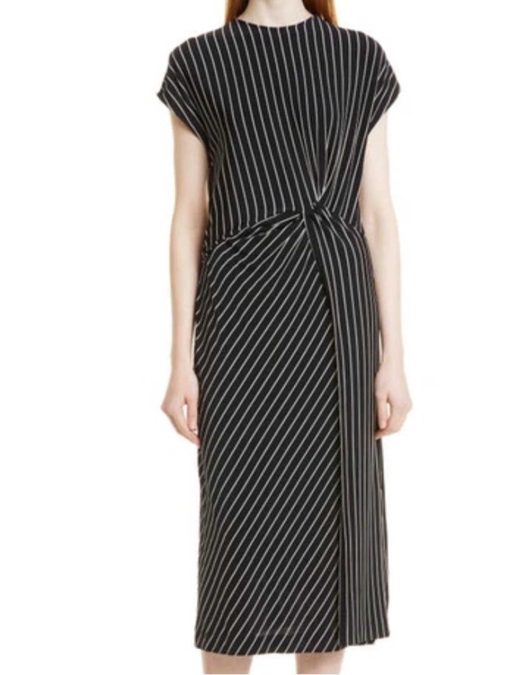 Hugo Boss Elayna in Midnight Fantasy Dress with Twist Detail Size Small